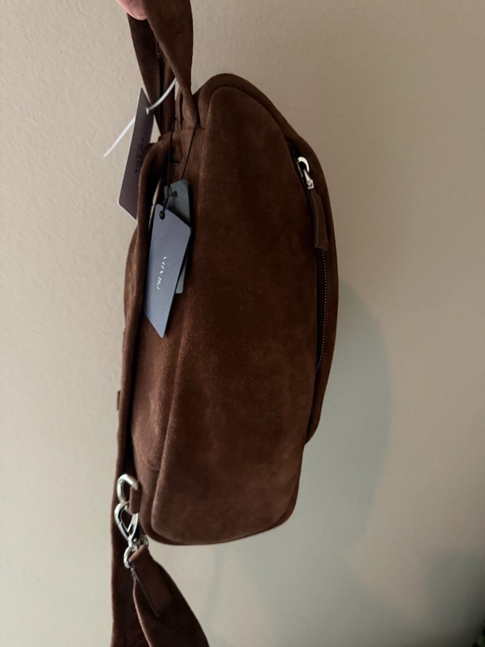 Prada Brown Suede Crossbody Sling Bag - Picture 9 of 12